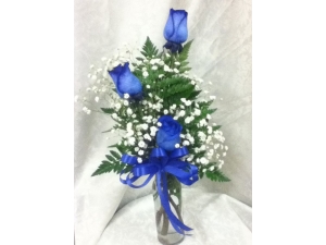 Royal Sapphire - 3 Stems In Vase