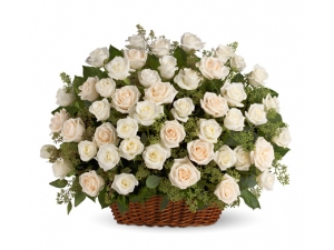 Beautiful in White - 36 Stems Basket