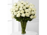 Elegant White Roses - 36 Stems In Vase