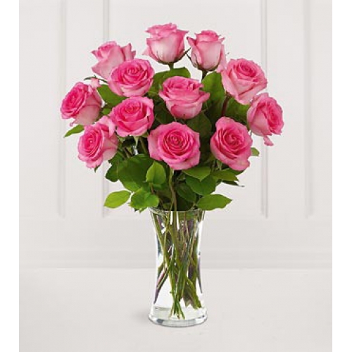 Wonderful Pink - 12 Stems Vase