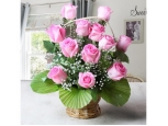 Classic Romance  - 12 Stems Basket