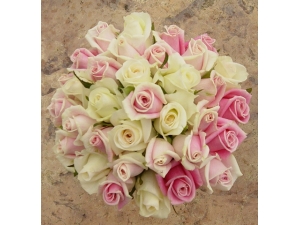 Elegant White and Pink - 36 Stems Bouquet