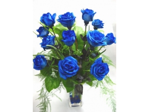 Blue by You -12 Stems In Vase