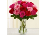 Blushing Beauty -12 Stems Vase