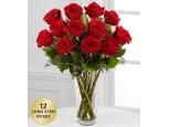 Red Romance - 12 Stems Vase