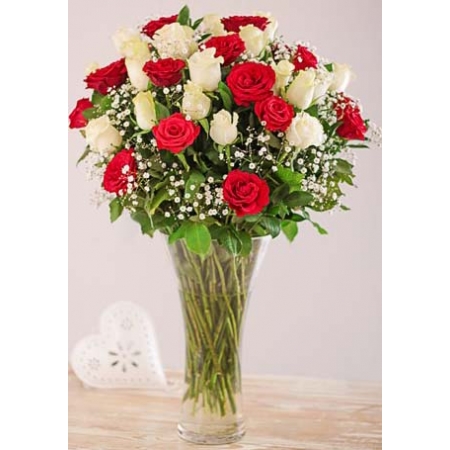 Splendid Roses - 36 Stems Vase