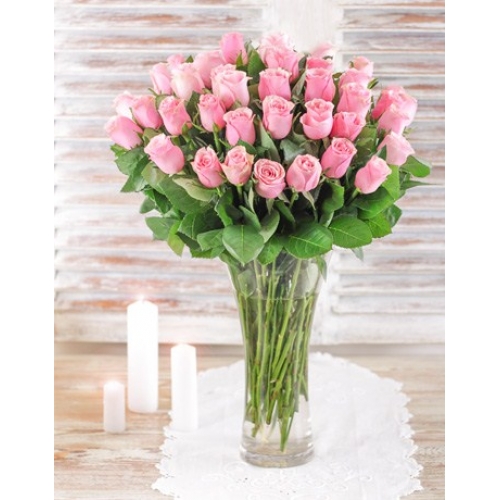 Perfect Pink 36 Stems in Vase