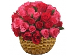 Valentines Red and Pink - 36 Stems Basket
