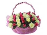 Strawberry Cream - 36 Stems Basket