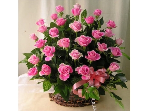 Pink Beautiful - 36 Stems Basket