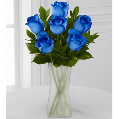 Blue Hues - 6 Stems In Vase