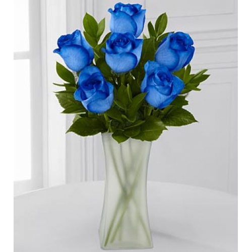 Blue Hues - 6 Stems In Vase