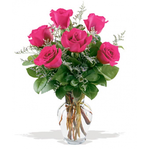 Fancy Half Dozen - 6 Stems In Vase